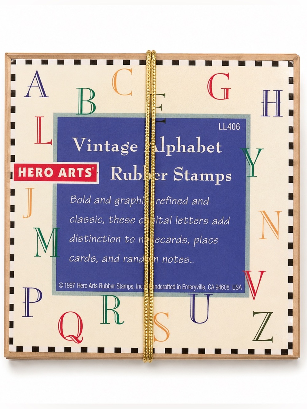 Hero Arts Vintage Style Alphabet Rubber Stamps Set